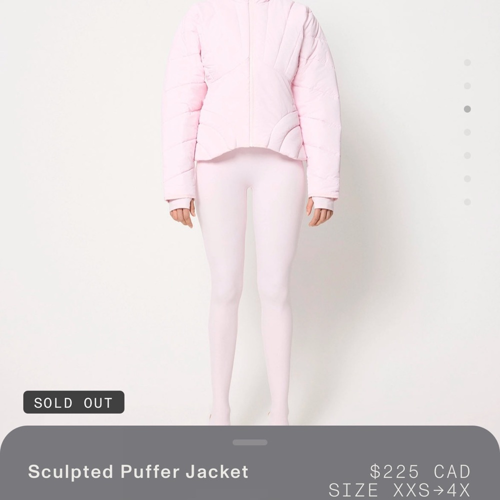 Pink Sculpted Puffer Jacket - Picture 2 of 5